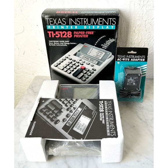 Texas Instruments Desktop Calculator Paper-Free TI-5128 + AC Adapter Works Great - Picture 2 of 13